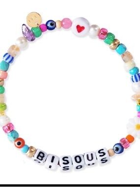 Tai Jewelry Handmade Beaded Mixed Media Bracelet In Bisous BNWT